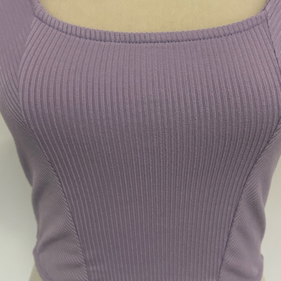 Altar'd State Lavender Ribbed Crop Top - Picture 2 of 6